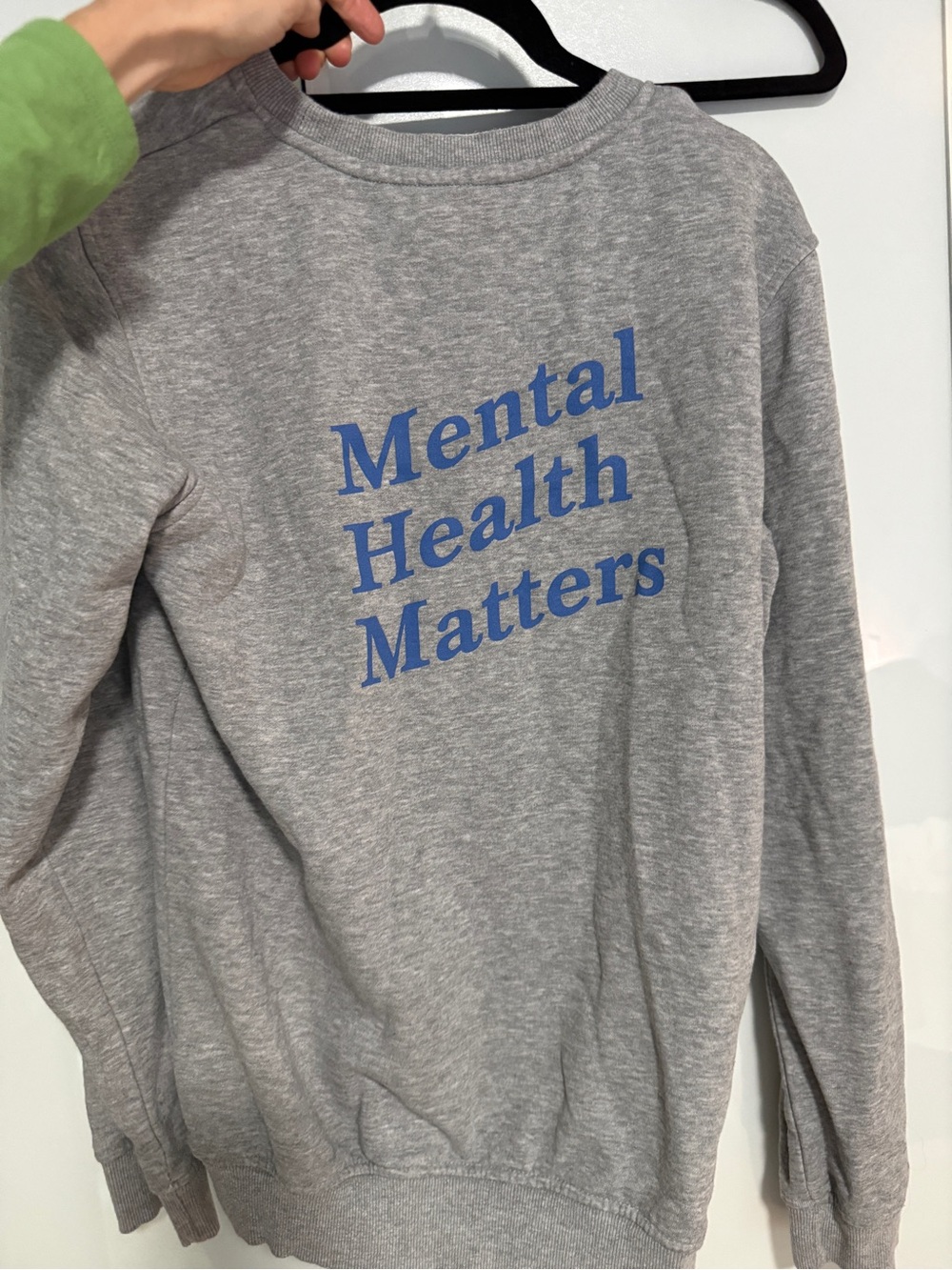 Gray 'Mental Health Matters' Crewneck Sweatshirt - Unbranded